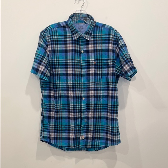 Arrow Men's Blue Plaid Shirt - Picture 1 of 5
